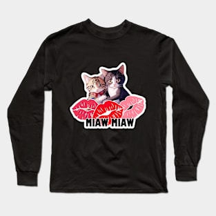 Cat Miaw,lovely cat, cute cat Long Sleeve T-Shirt